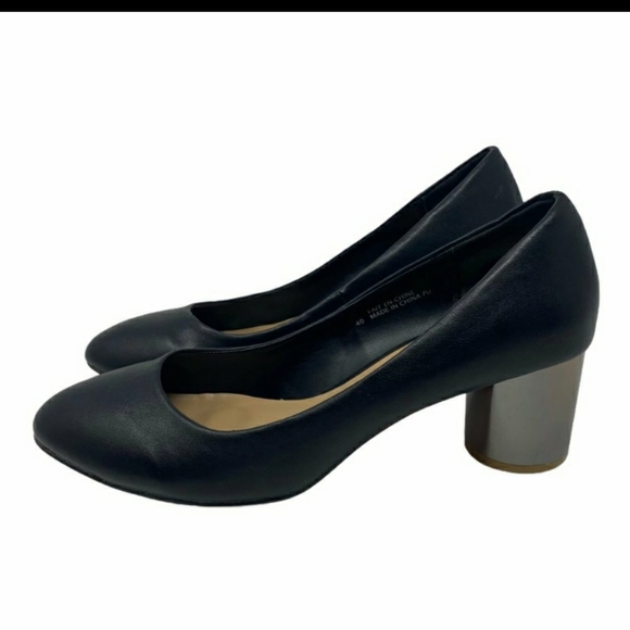 Matt & Nat Abelia Black Vegan Mirror Heel Pumps 40 - Picture 2 of 4